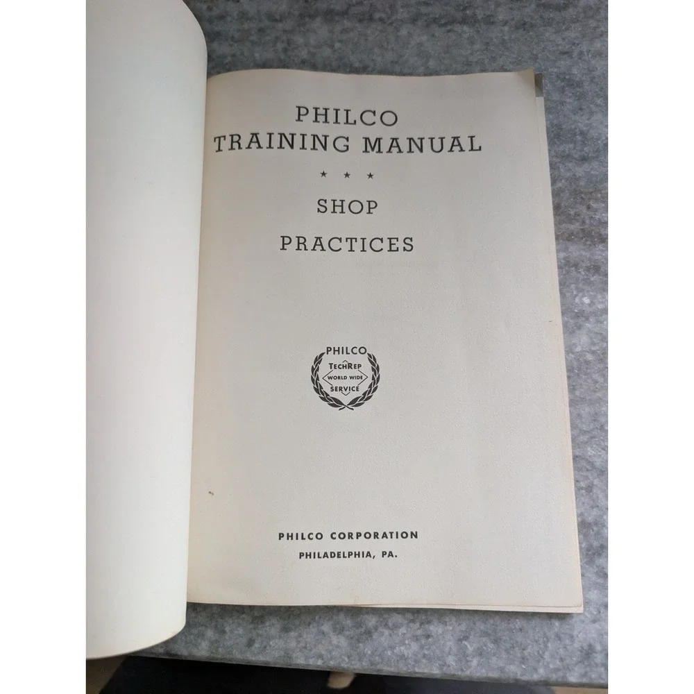 1951 Philco Training Manual Shop Practices TechRep Armed Forces Electronics VTG